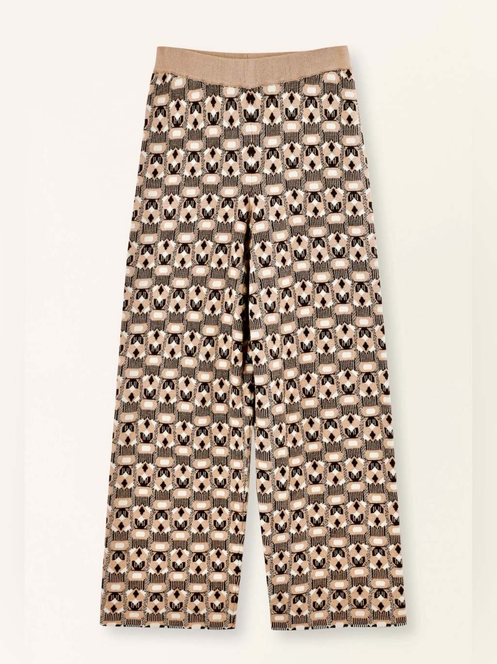 Mirth Dover Knit Pant In Milkweed Coeur Jacquard - Like New